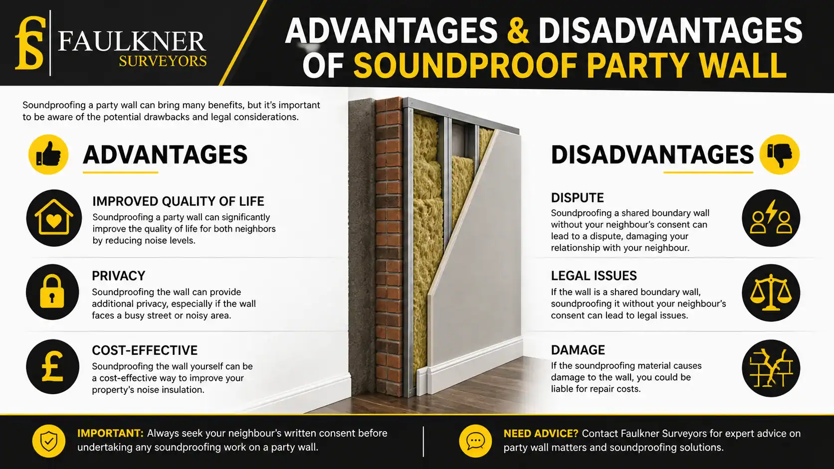 Can you Soundproof a Party wall? 2 Advantages and Disadvantages of Soundproof Party Wall Welling