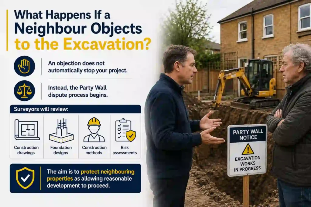 The Complete Guide to Section 6 Excavation Notices 3 What Happens If a Neighbour Objects to the Excavation Welling